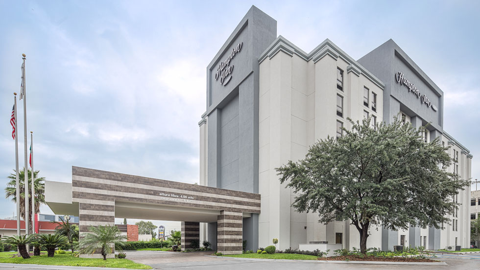 hotel exterior in the daylight