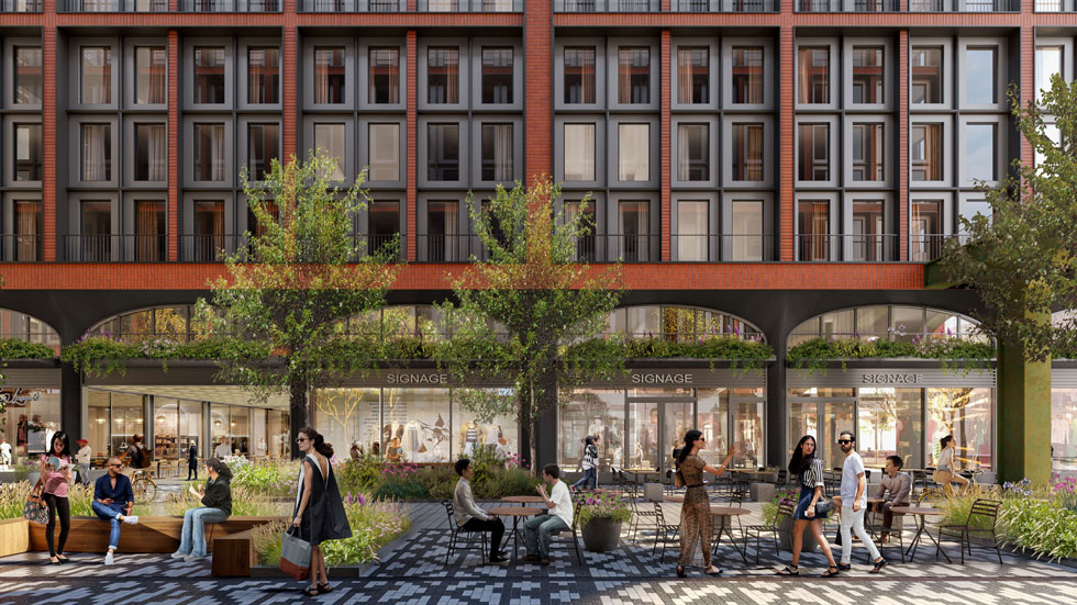 Renderings of the Tapscott Arcade.  Photo courtesy of JBG SMITH.