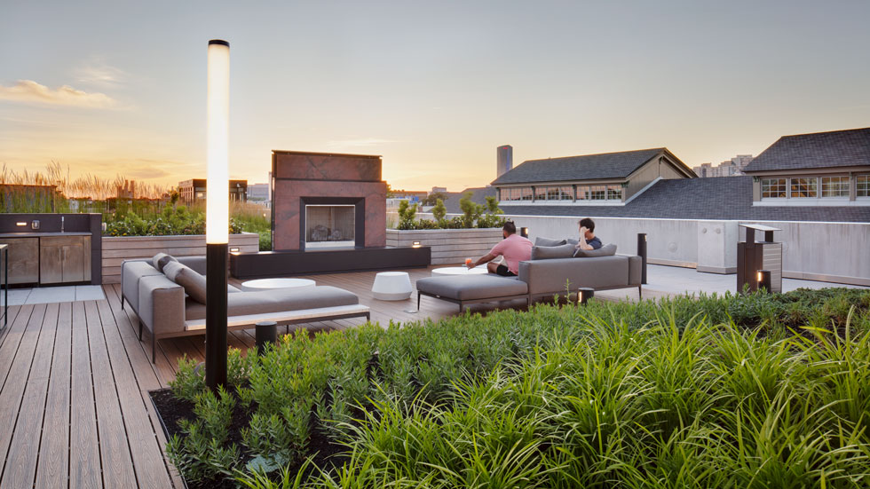 Lincoln Square roof fireplace