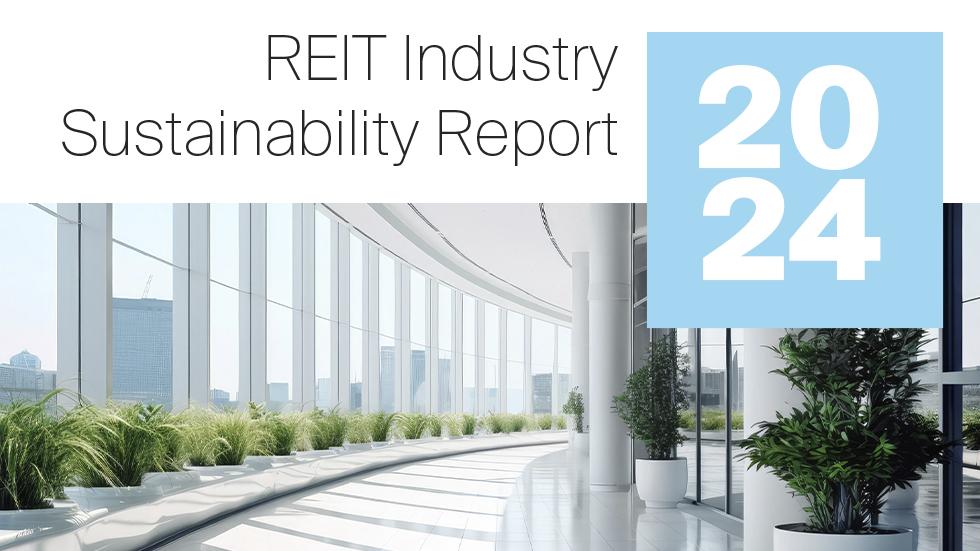 Cover image of the 2024 REIT Industry Sustainability report