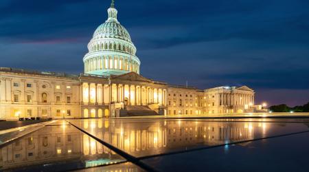 Capitol Hill at night