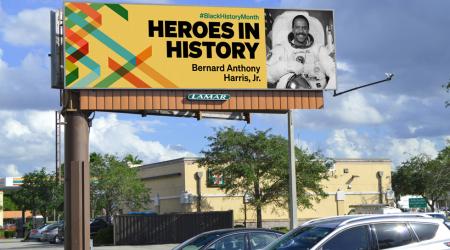 Lamar Billboard featuring Bernard Anthony Harris